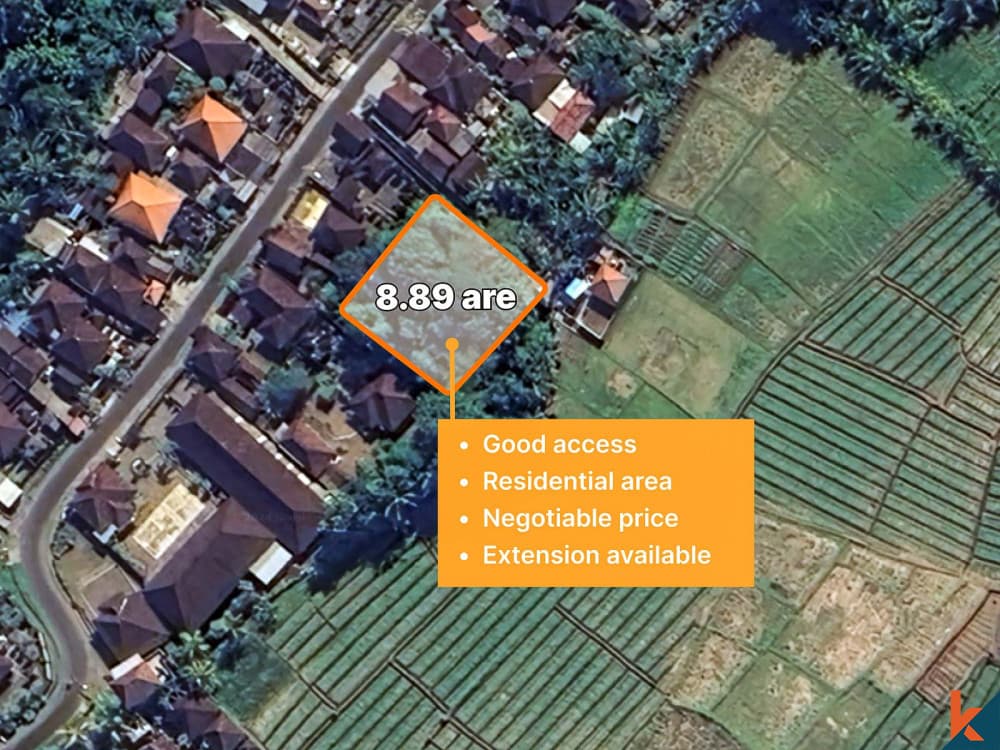 889 m² Land Plot for Sale Cepaka, Bali, Cepaka