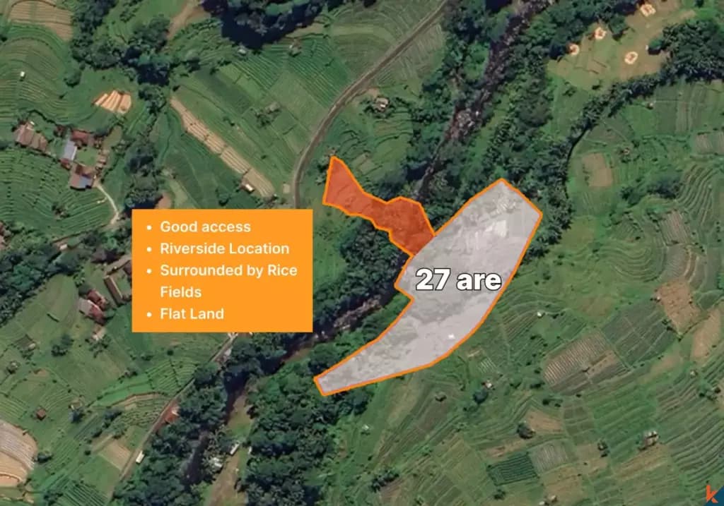 2700 m² Land Plot for Sale Sidemen, Bali, Sidemen — photo 2