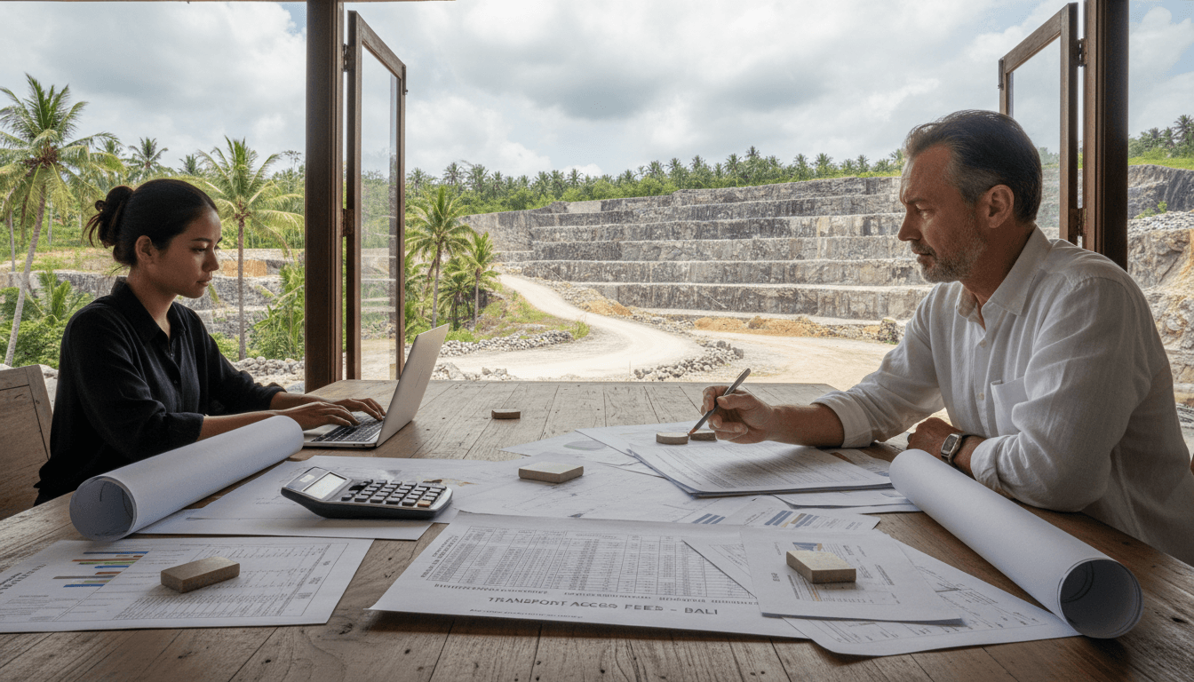 Pecatu Limestone Quarry Transport Costs Road Access Fees Bali