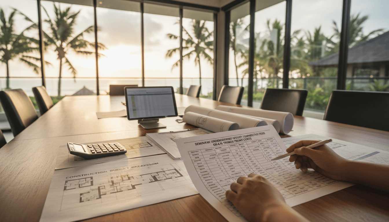 Seminyak Underground Utility Connection Fees Permit Costs Bali