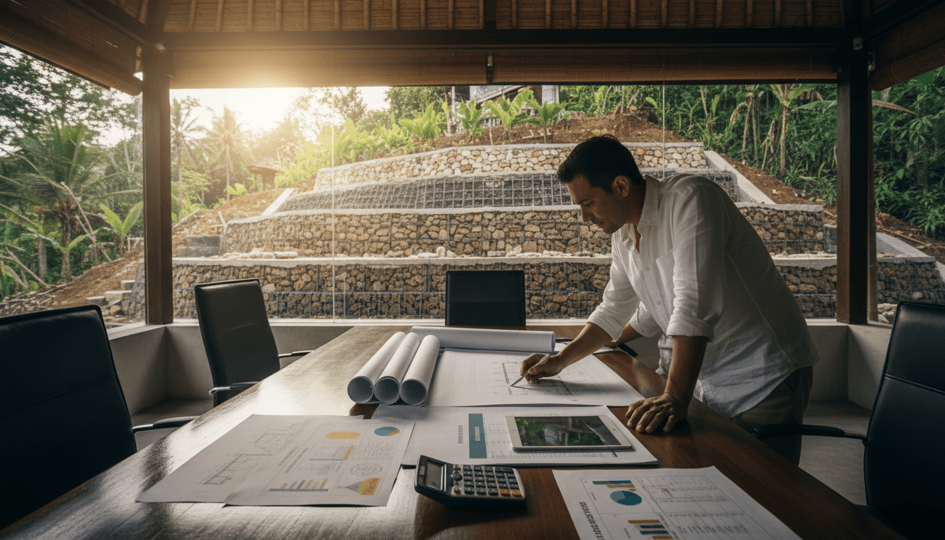 Ubud Retaining Wall Construction Cost Per Meter Bali