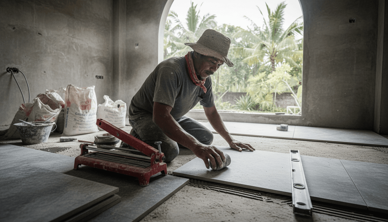 Andesite vs Porcelain Pool Deck Tiles: Heat Resistance in Bali