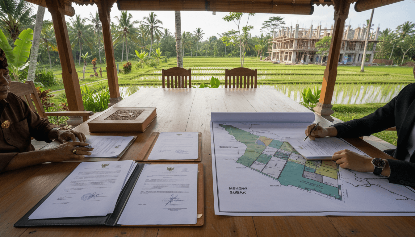 Mengwi Subak Irrigation Easement Rights Costs Bali
